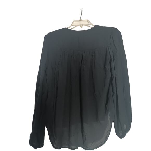 Young Fabulous and Broke Black High Low button front Blouse size S - Picture 2 of 3